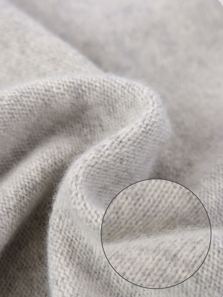 Kids Light Grey Floral Embroidery Cashmere Button-Up Cardigan